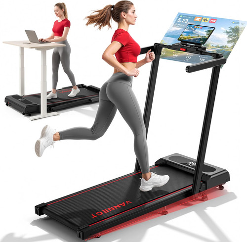 Folding treadmill with - in,