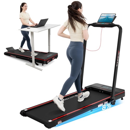 Incline folding treadmill - 8%,